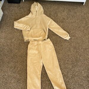 Cream sweat set